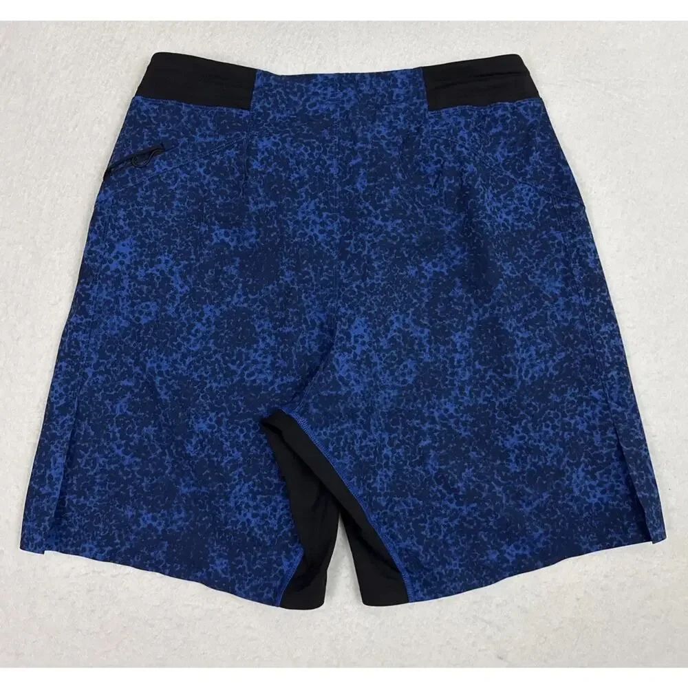 Lululemon Assert Shorts Mens Large Harbor Blue Deep Navy Training 9 Inch